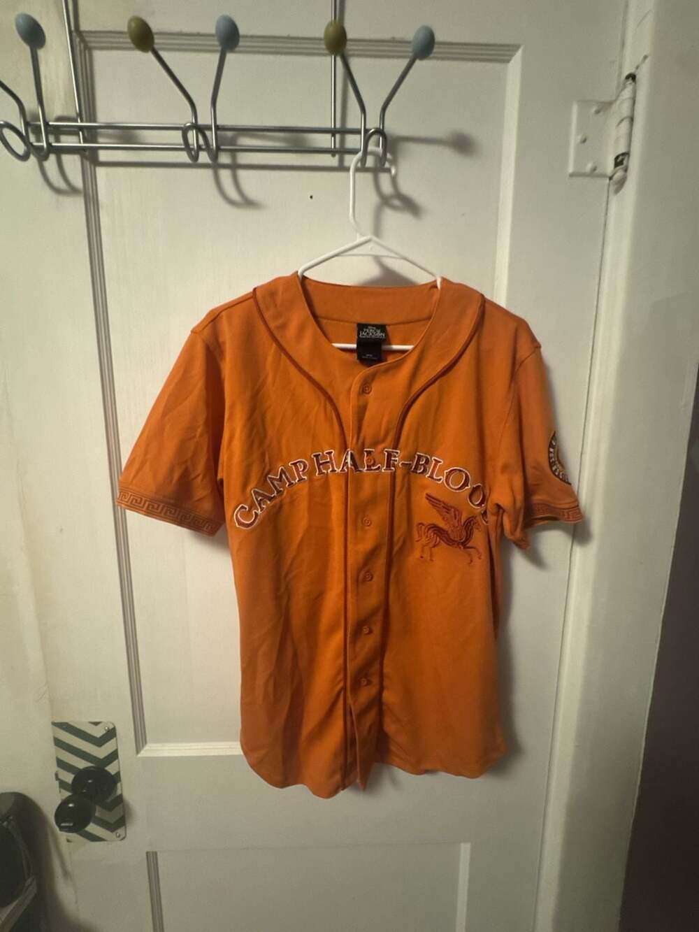 BoxLunch Percy Jackson Camp Half-Blood Baseball Jersey Size XS Orange
